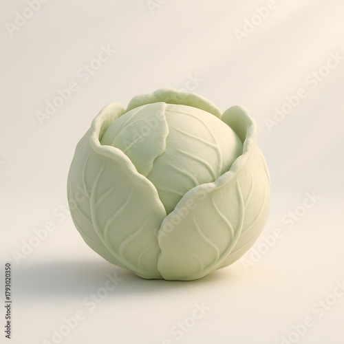 3d clay of cute cabbage