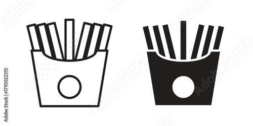 French-fries icon in simple modern vector format. EPS icon pack