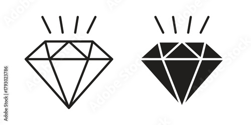 Gem icon in simple modern vector format. EPS icon pack