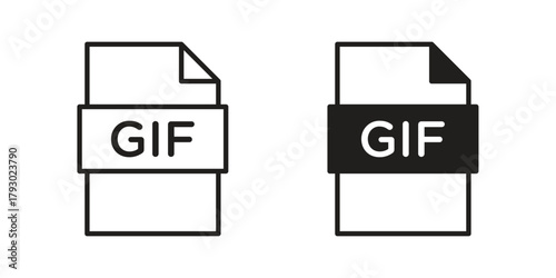 Gif icon in simple modern vector format. EPS icon pack