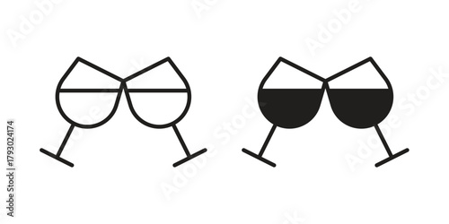 Glass-cheers icon in simple modern vector format. EPS icon pack