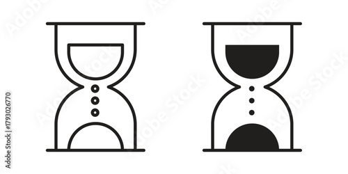 Hourglass end icon in simple modern vector format. EPS icon pack