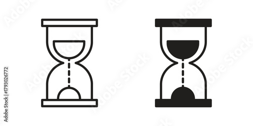 Hourglass icon in simple modern vector format. EPS icon pack