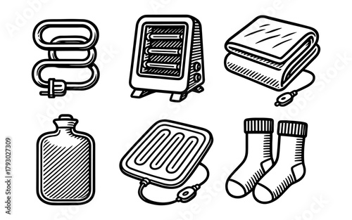 Vintage style heating devices: cozy comfort solutions in black and white