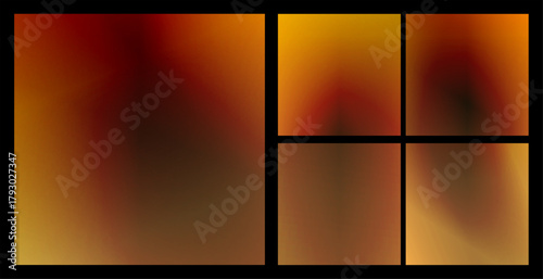 Abstract gradient background, rich shades of orange and red, autumnal warmth, beige abstract background with a blurred bokeh effect, a trendy template with an elegant design concept.