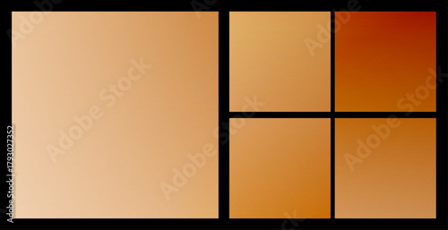Abstract gradient background, rich shades of orange and red, autumnal warmth, beige abstract background with a blurred bokeh effect, a trendy template with an elegant design concept.