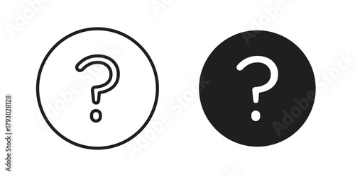 Interrogation icon in simple modern vector format. EPS icon pack