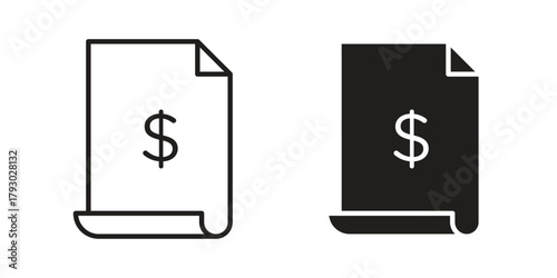 Invoice icon in simple modern vector format. EPS icon pack
