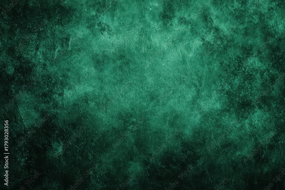 Naklejka premium Dark green vintage paper texture with cloudy marbling and soft black vignette for festive design backgrounds
