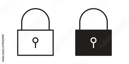 Lock icon in simple modern vector format. EPS icon pack