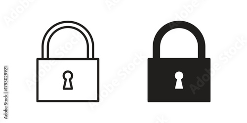 Lock icon in simple modern vector format. EPS icon pack