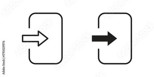Log out icon in simple modern vector format. EPS icon pack