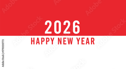 Celebrate 2026 Happy New Year with vibrant modern design