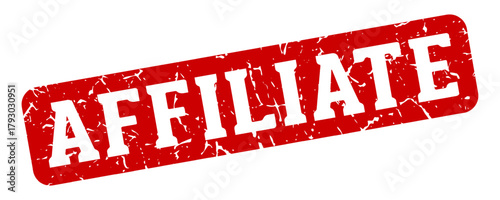 affiliate rectangular sign. affiliate stamp