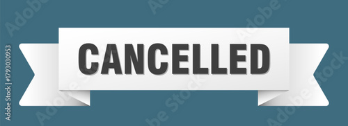cancelled ribbon isolated on transparent background. cancelled ribbon