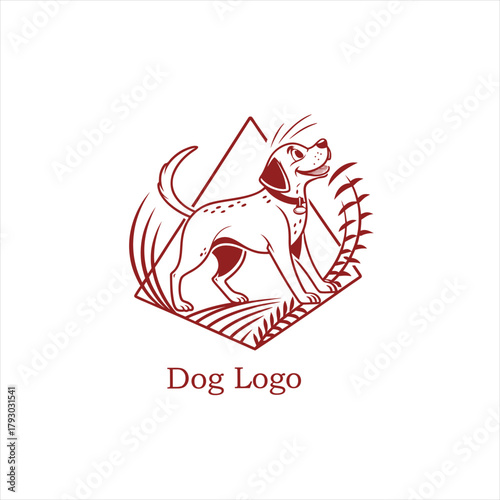 Modern Minimalist Dog Logo Design