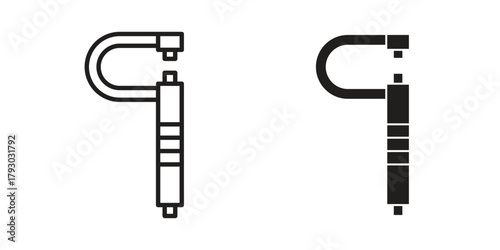 Micrometer icon in simple modern vector format. EPS icon pack