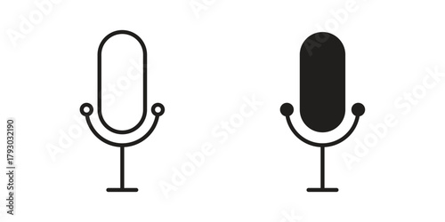 Microphone icon in simple modern vector format. EPS icon pack