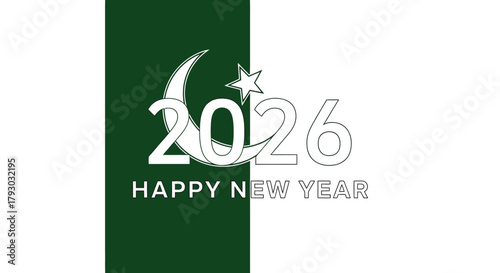 Celebrate 2026 with Pakistani flag colors and festive wishes