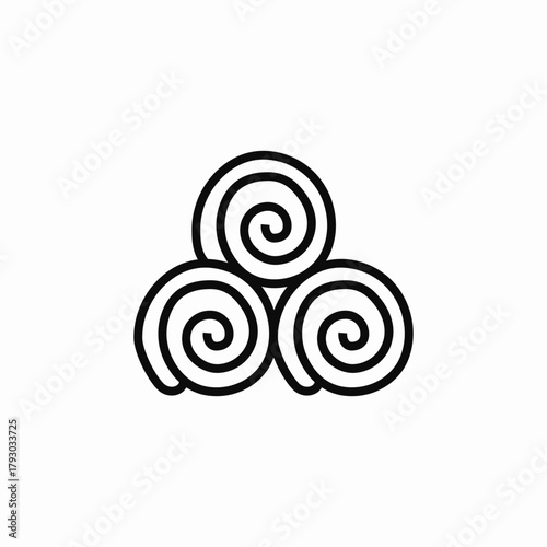 towel rolls icon sign vector