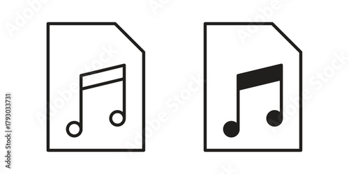 Music File icon in simple modern vector format. EPS icon pack