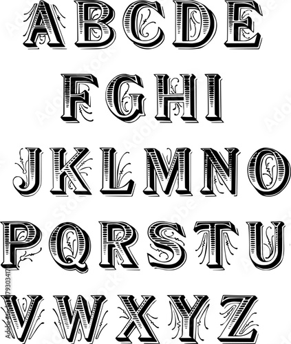 Ornate Vintage Decorative Alphabet