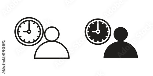 Office time icon in simple modern vector format. EPS icon pack
