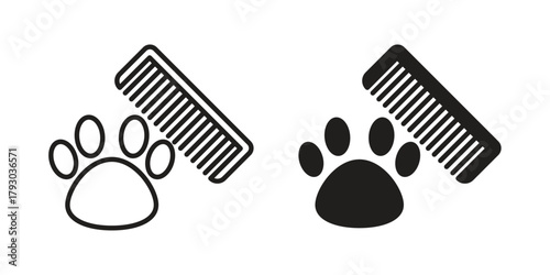 Pet grooming icon in simple modern vector format. EPS icon pack