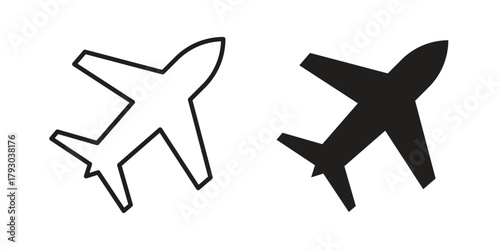 Plane icon in simple modern vector format. EPS icon pack
