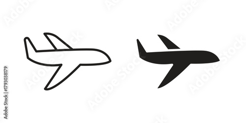 Plane icon in simple modern vector format. EPS icon pack