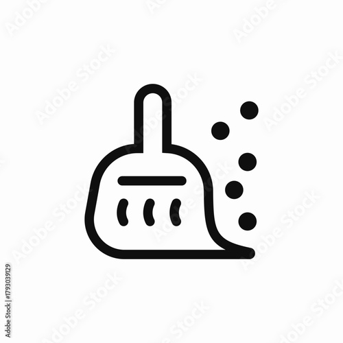 broom sweep icon sign vector