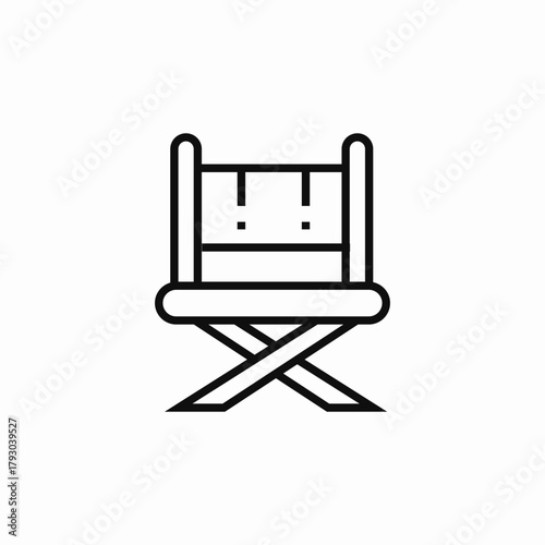 director chair icon sign vector