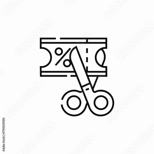 discount coupon cut icon sign vector