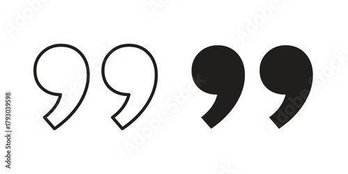 Quote right icon in simple modern vector format. EPS icon pack