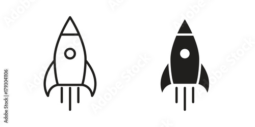 Rocket launch icon in simple modern vector format. EPS icon pack