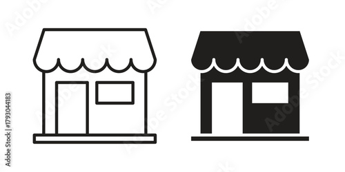 Shop icon in simple modern vector format. EPS icon pack
