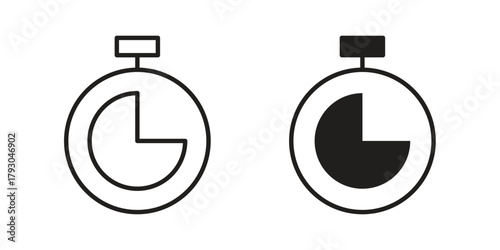 Stopwatch icon in simple modern vector format. EPS icon pack
