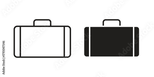 Suitcase icon in simple modern vector format. EPS icon pack