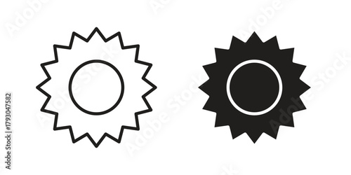 Sun icon in simple modern vector format. EPS icon pack