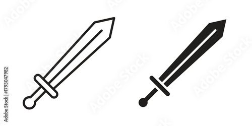 Sword icon in simple modern vector format. EPS icon pack