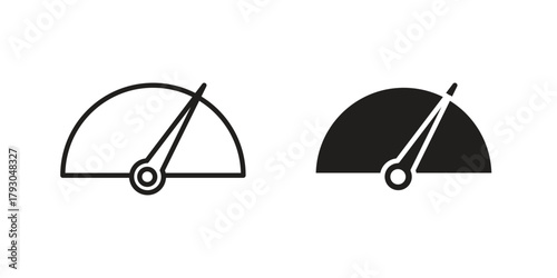 Tachometer icon in simple modern vector format. EPS icon pack