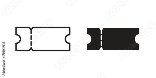 Ticket icon in simple modern vector format. EPS icon pack