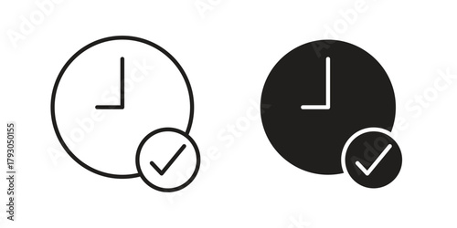 Time check icon in simple modern vector format. EPS icon pack