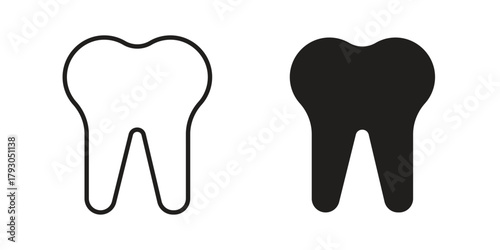 Tooth icon in simple modern vector format. EPS icon pack