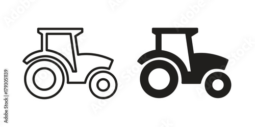 Tractor icon in simple modern vector format. EPS icon pack