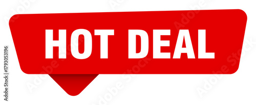 hot deal red sticker isolated on transpatent background. hot deal sign