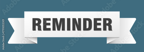 reminder ribbon isolated on transparent background. reminder ribbon