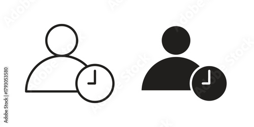 User time icon in simple modern vector format. EPS icon pack