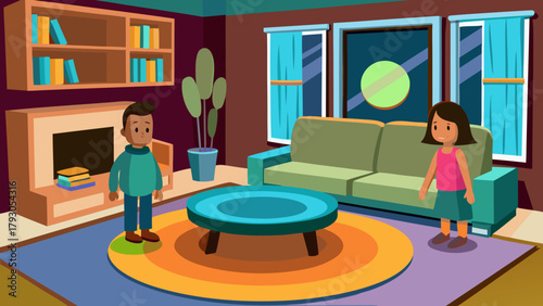 Joyful home living in bold color harmony with friendly, modern silhouettes