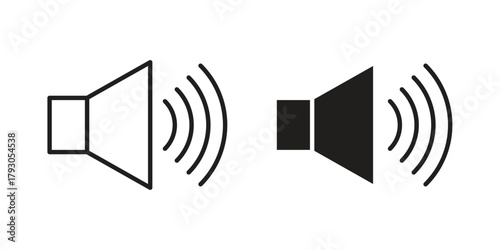 Volume icon in simple modern vector format. EPS icon pack